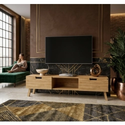 Szafka RTV-16 Drewno Lite Dąb Loft Lakier Rozmiary od 100 cm do 200 cm PREMIUM